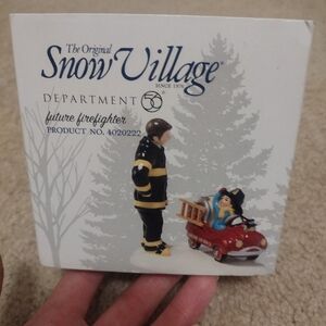 Dept 56 Snow Village FUTURE FIREFIGHTER 4020222 DEALER STOCK-NEW IN BOX